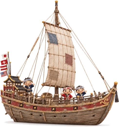 Weathered boat (two warning signs)