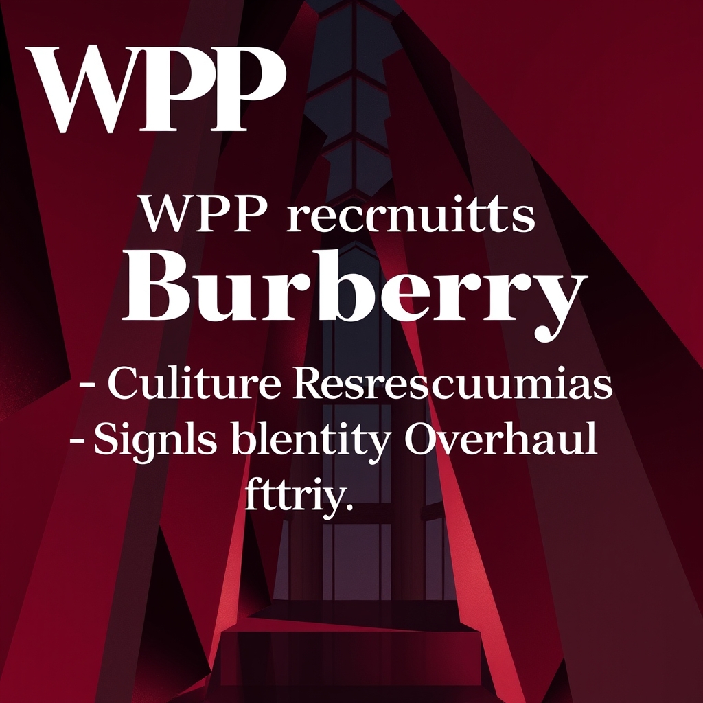 WPP Recruits Burberry CPO—Culture Restructure Signals Identity Overhaul